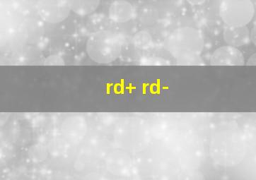 rd+ rd-